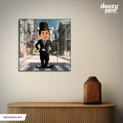 Charlie Chaplin as a Kid Caricature Art