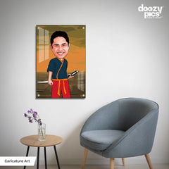 Samurai Caricature Art