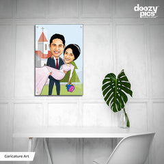 Christian Wedding Caricature Art