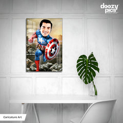 Captain America Caricature Art