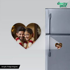 Acrylic Heart Shape Fridge Magnet