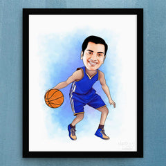 Basketball Player Caricature Art