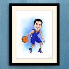 Basketball Player Caricature Art