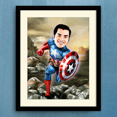 Captain America Caricature Art