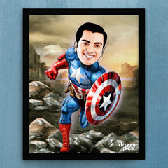 Captain America Caricature Art