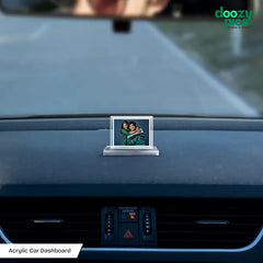 Acrylic Personalized Landscape Shape Car Dashboard Photo Stand (Front & Back)