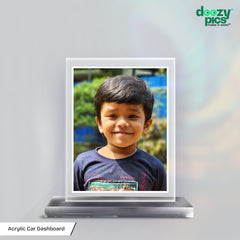 Acrylic Personalized Portrait Shape Car Dashboard Photo Stand (Front & Back)