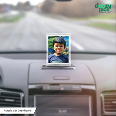 Acrylic Personalized Portrait Shape Car Dashboard Photo Stand (Front & Back)