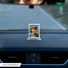 Acrylic Personalized Portrait Shape Car Dashboard Photo Stand (Front & Back)