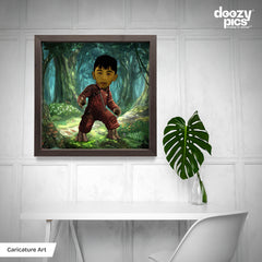 Avengers Starlord as a Kid Caricature Art