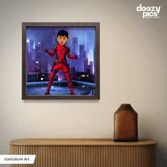 Avengers Deadpool as a Kid Caricature Art