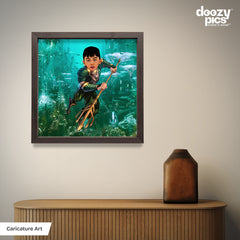 Avengers Aquaman as a Kid Caricature Art