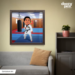 Karate Kid Caricature Art