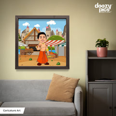 Chota Bheem as a Kid Caricature Art