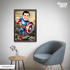 Captain America Caricature Art