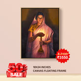 Glow of Hope SL Haldankar - Canvas Float Frame-18"X24"