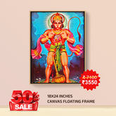 Hanuman- Canvas Float Frame-18"X24"