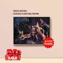 Sita-Bhumipravesh- Canvas Float Frame-18"X24"