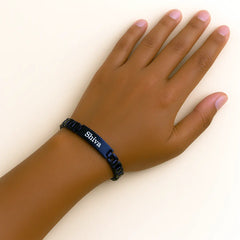 Trendy Personalized Rakhi – Matte Black Bracelet