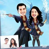 Harry Potter Couple Caricature Art