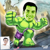 Hulk Caricature Art