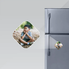 Personalized Square with Rounded Corners Acrylic Fridge Magnet