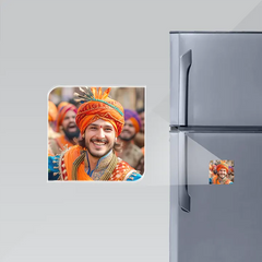 Acrylic Two Side Curved Square Shape Fridge Magnet