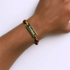 Rudraksha Rakhi Bracelet – Personalized with Name