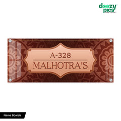 Antique Copper Traditional House Name Board