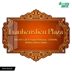 Floral Designer Acrylic Name Plate for Home