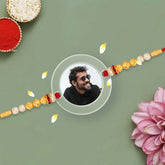 Acrylic Photo Rakhi with Photo – Circle Shape - Personalized Gift for Brother