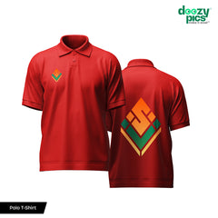 Custom Printed Polo T-Shirt – Premium Cotton | Front & Back Design