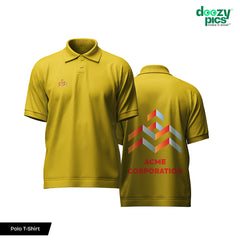 Custom Printed Polo T-Shirt – Premium Cotton | Front & Back Design
