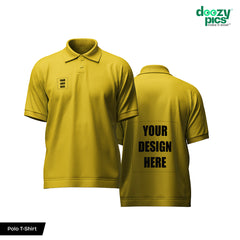 Custom Printed Polo T-Shirt – Premium Cotton | Front & Back Design