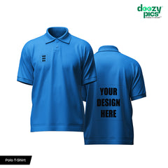 Custom Printed Polo T-Shirt – Premium Cotton | Front & Back Design