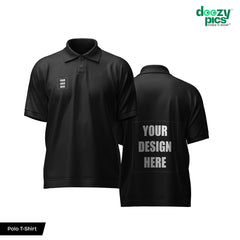 Custom Printed Polo T-Shirt – Premium Cotton | Front & Back Design