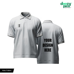 Custom Printed Polo T-Shirt – Premium Cotton | Front & Back Design