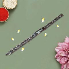 Unique Raksha Bandhan Gift – Silver Rakhi Bracelet with Name