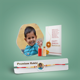 Personalized Acrylic Hexagon Rakhi & Hexagon Combo for Brother