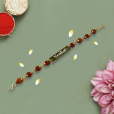 Rudraksha Rakhi Bracelet – Personalized with Name