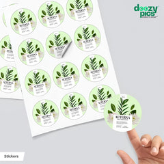 Custom Round Sticker labels |Clear Vinyl (Color+White)