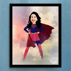 Superwoman Caricature Art