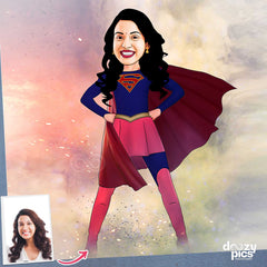 Superwoman Caricature Art