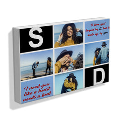 Collage Frame With Letters and Quotation