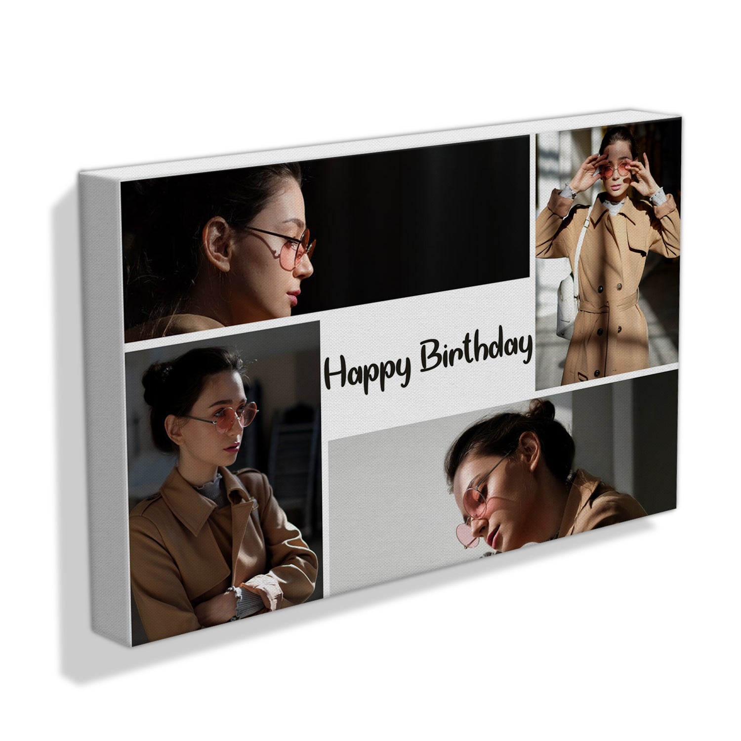 Happy Birthday Text Collage Frame