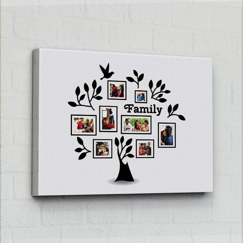 Family Tree Collage Frame 1 Gallery Wrap with Canvas