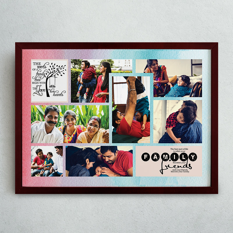 Family Friends Quote Collage Frame