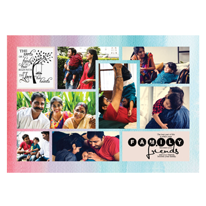 Family Friends Quote Collage Frame