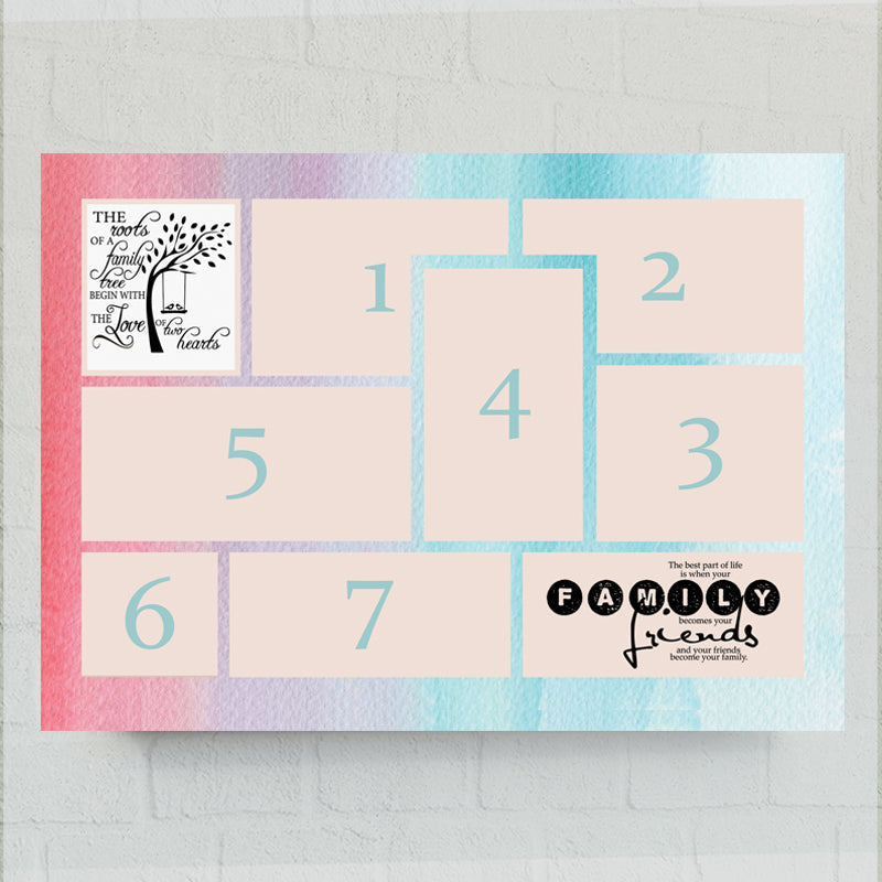 Family Friends Quote Collage Poster