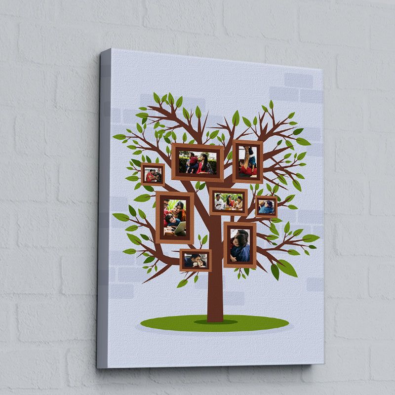 Family Tree Collage Frame 2 Gallery Wrap with Canvas